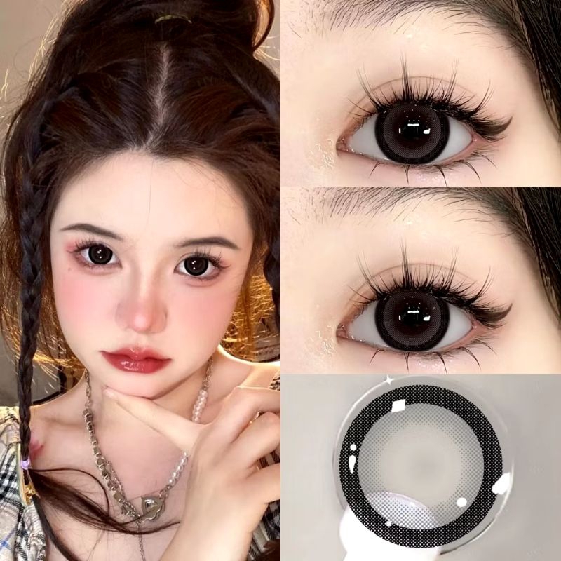 FELIZ - SOFTLENS MOCHA COLOR LENSA KONTAK Softlens Hitam Diameter 14.2mm Use