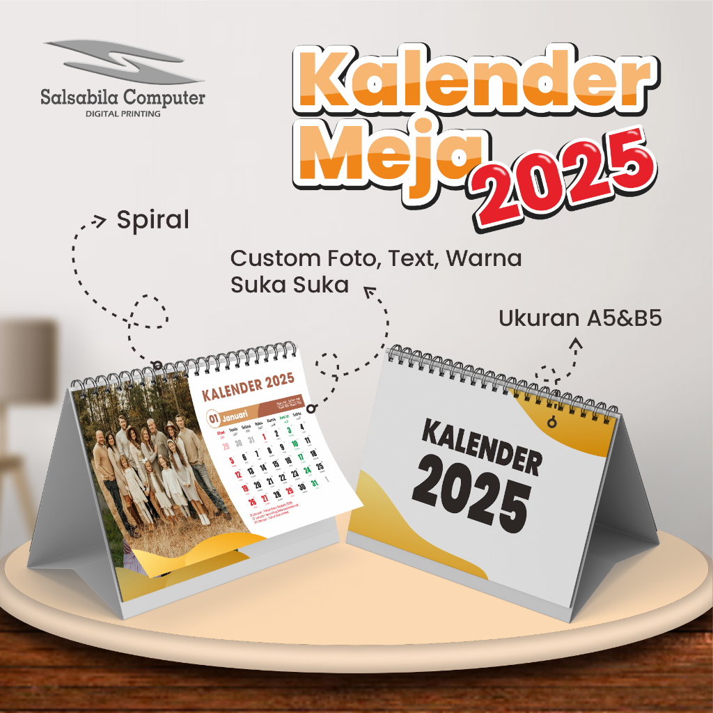 

Kalender Meja 2025, Bebas Custom Foto, Warna, Text, Logo suka suka