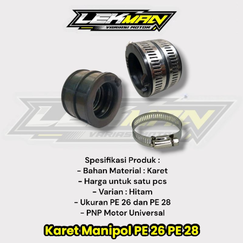 Karet Manipol PE 28 Anti Panas Tebal Karet Manipol PE 26 Harga Per Biji Set Klem