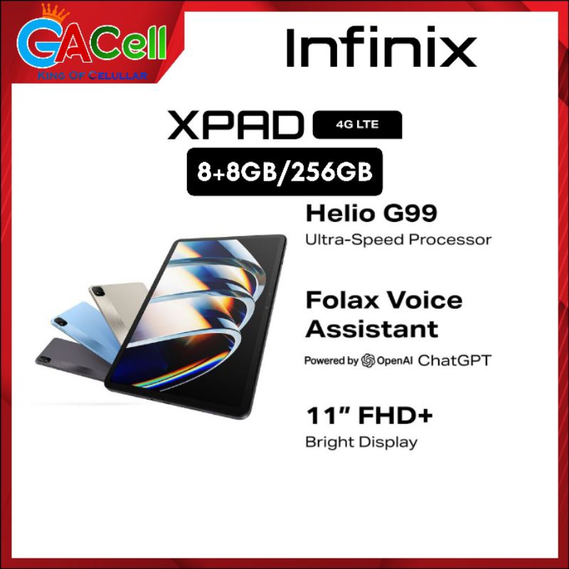 Infinix Xpad 4G LTE RAM 16(8+8) Internal 256GB