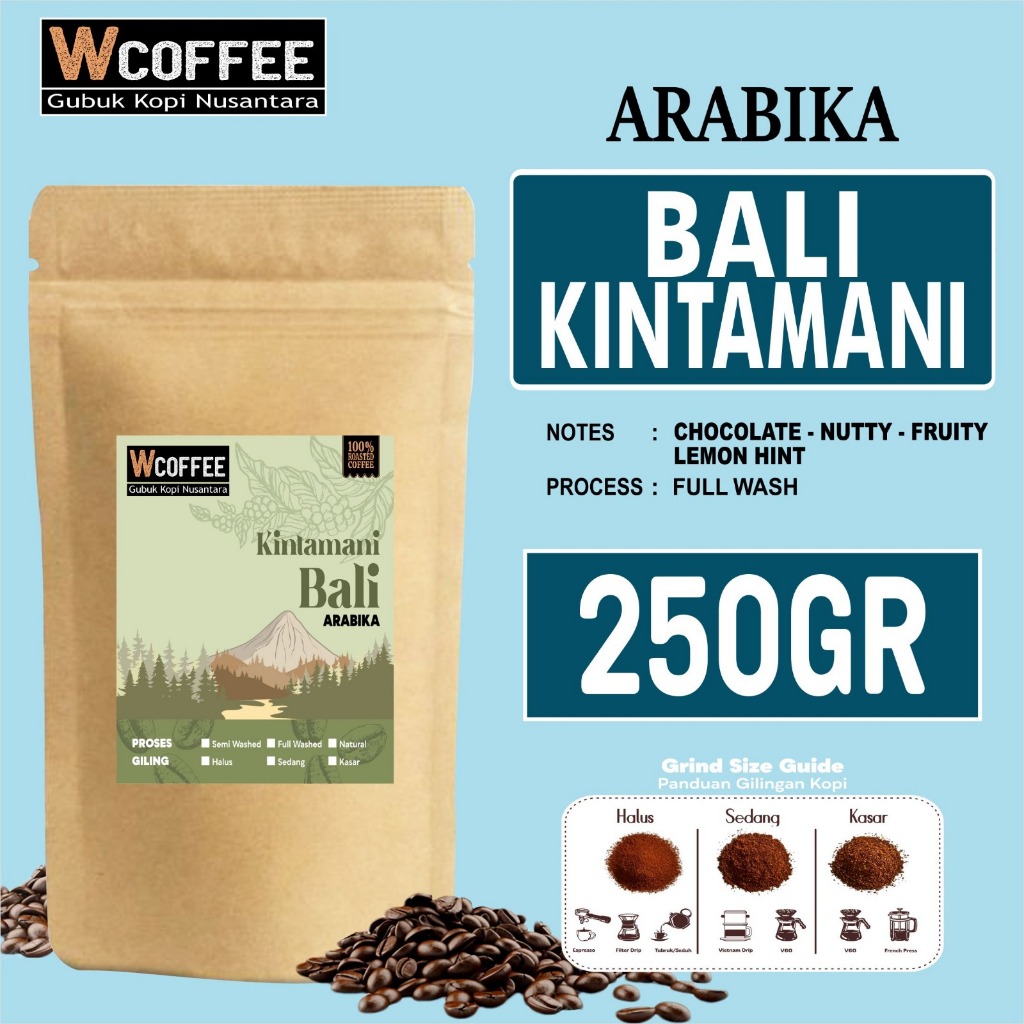 

Kopi Arabika Bali Kintamani Arabic Bean coffee - Biji Kopi wcoffee