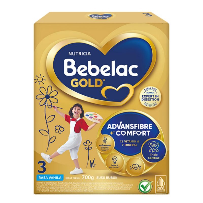 Bebelac 3 gold vanila/madu/ bebelac 3 soya 700gr