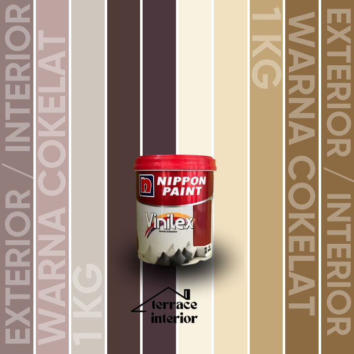 Cat Tembok Vinilex 5000 Nippon Paint Interior Exterior Warna Coklat 1 Kg