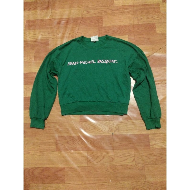 Jean Michel Basquiat Crop Crewneck
