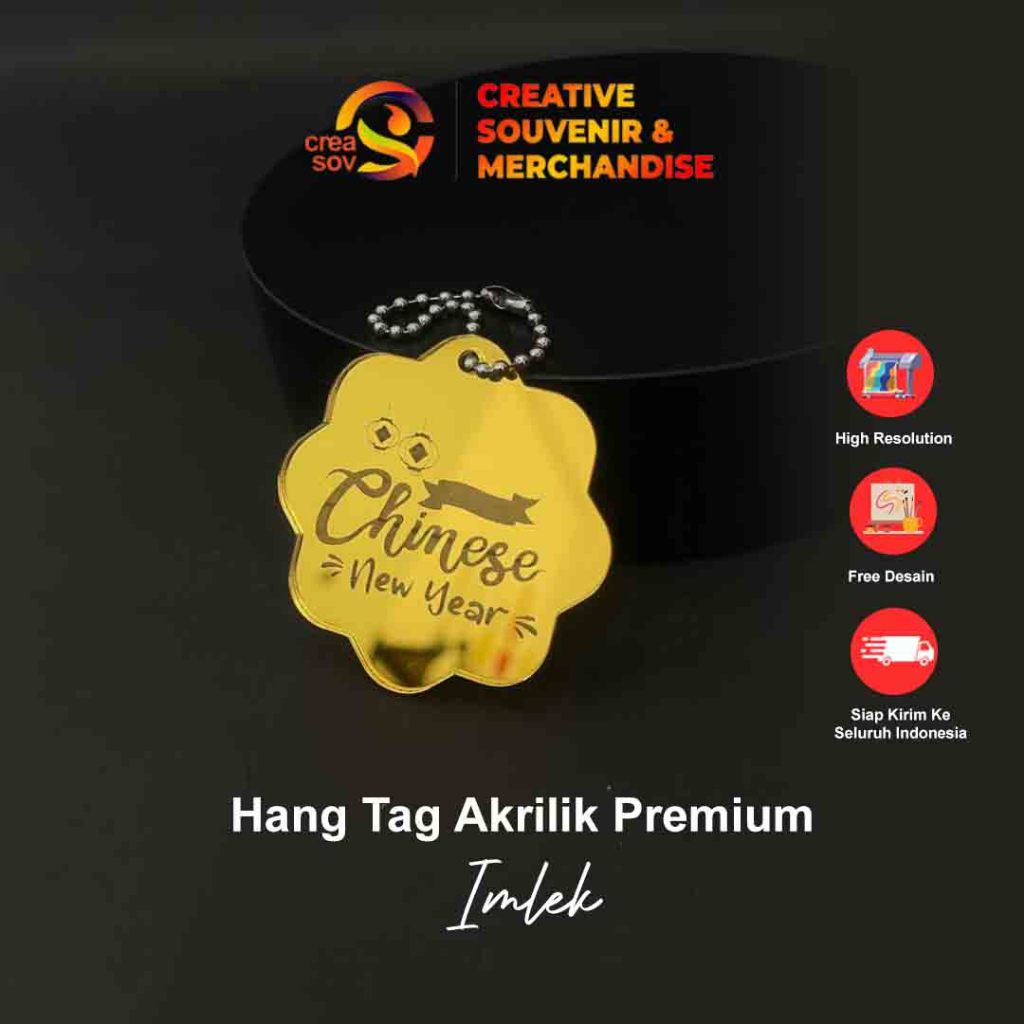 

Creasov - Hangtag Akrilik Imlek Hampers Hang Tag Chinese Imlek Akrilik Year Hiasan New Murah