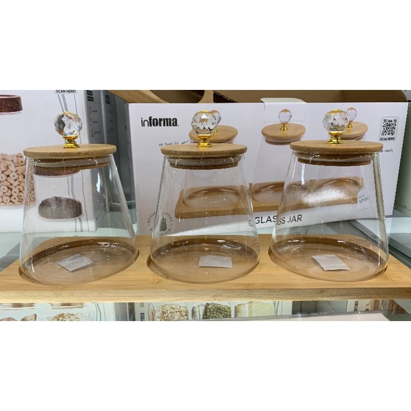 Lanny canister/toples kue set dengan try/toples kue aesthetic informa/toples kopi gula teh informa