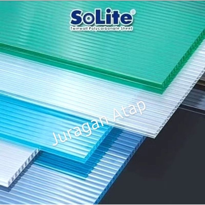 Atap Polycarbonate Twinwall SOLITE 4mm (Garansi Resmi)