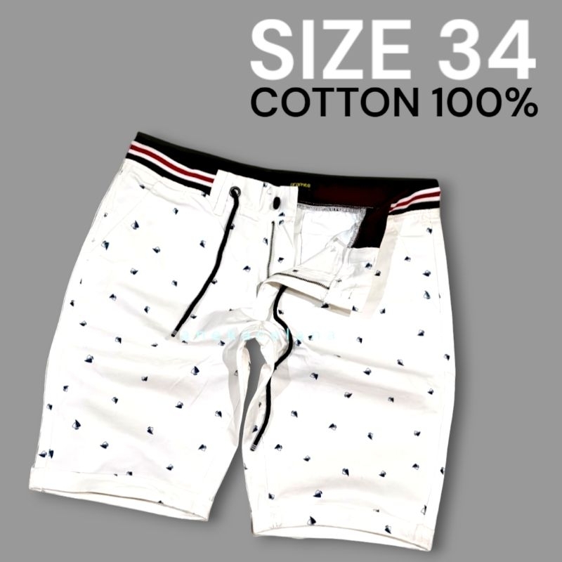 Celana Slimfit Chino Pendek Katun Pria Import