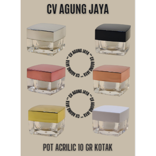 Pot Acrilic 10 Gr Kotak / Pot Cream / Pot Acrilic / Cosmetic / Pot / Cream Wajah / Pot 10 Gr