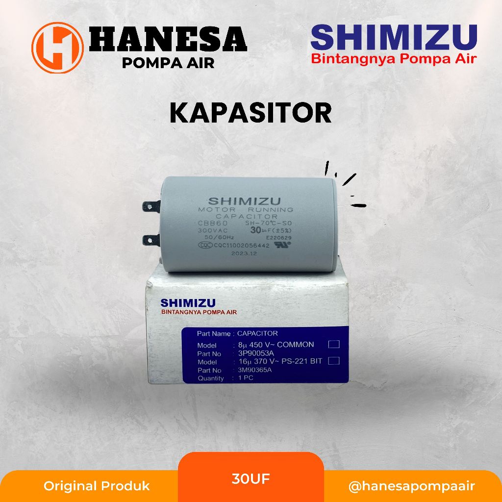 KAPASITOR SHIMIZU 30 UF / SHIMIZU CAPACITOR 30 UF
