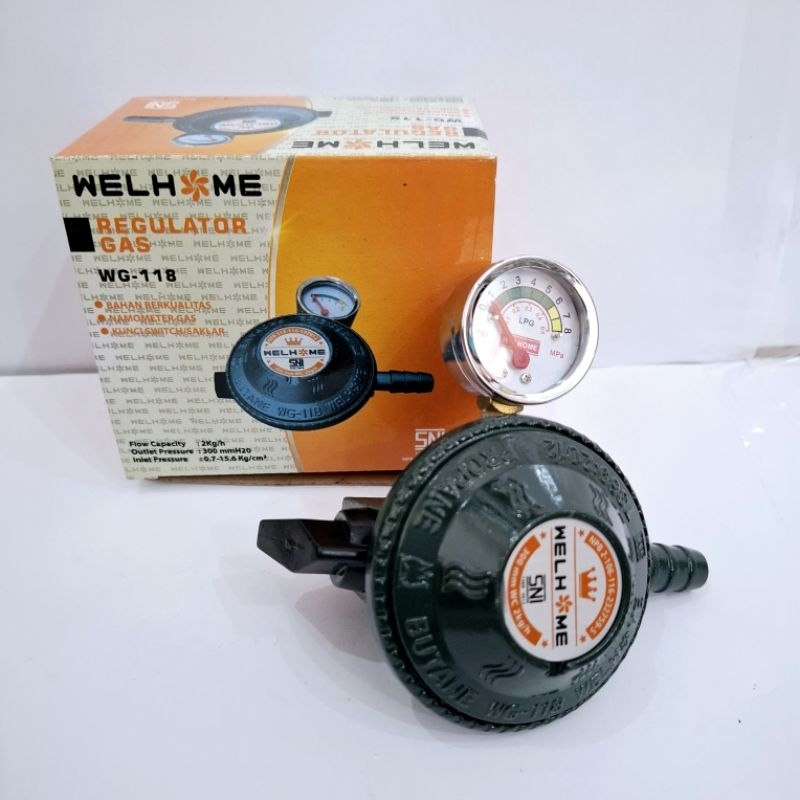 Welhome Regulator Gas WG-118-SNI-Regulator Welhome-Regulator WG-118-Regulator Murah