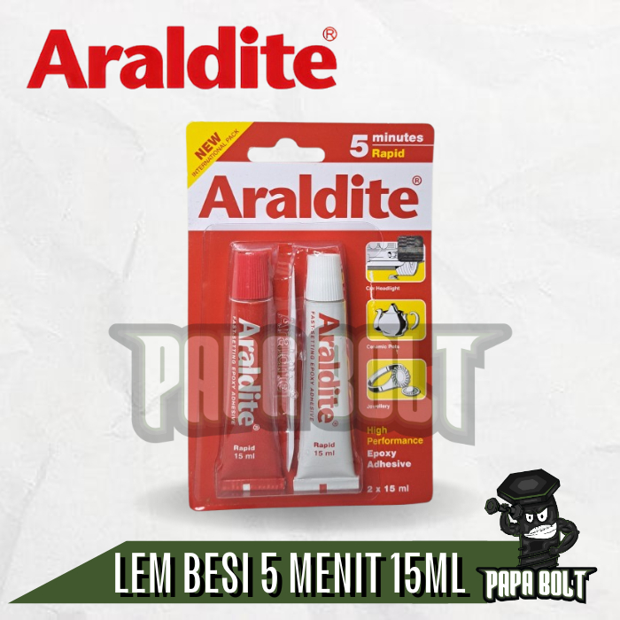 

Araldite Lem Besi Ephoxy 5 Menit Merah / Ephoxy Adhesive ASLI