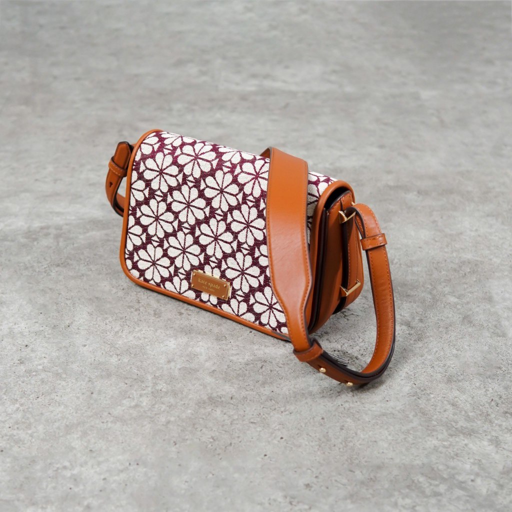 Tas KS JACQUARD FLORAL CAMEL HOBO BAG CROSS BODY BAG 100% ORIGINAL