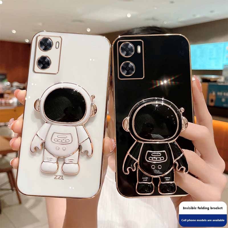 Soft Case OPPO A57 4G A60 A77s A79 5G Astronot Stand Premium Softcase
