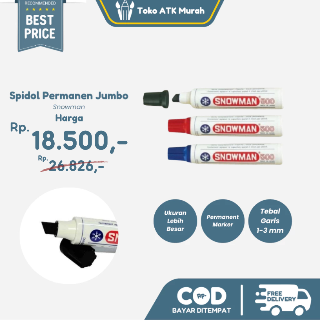

Spidol Snowman Jumbo 500 Permanent