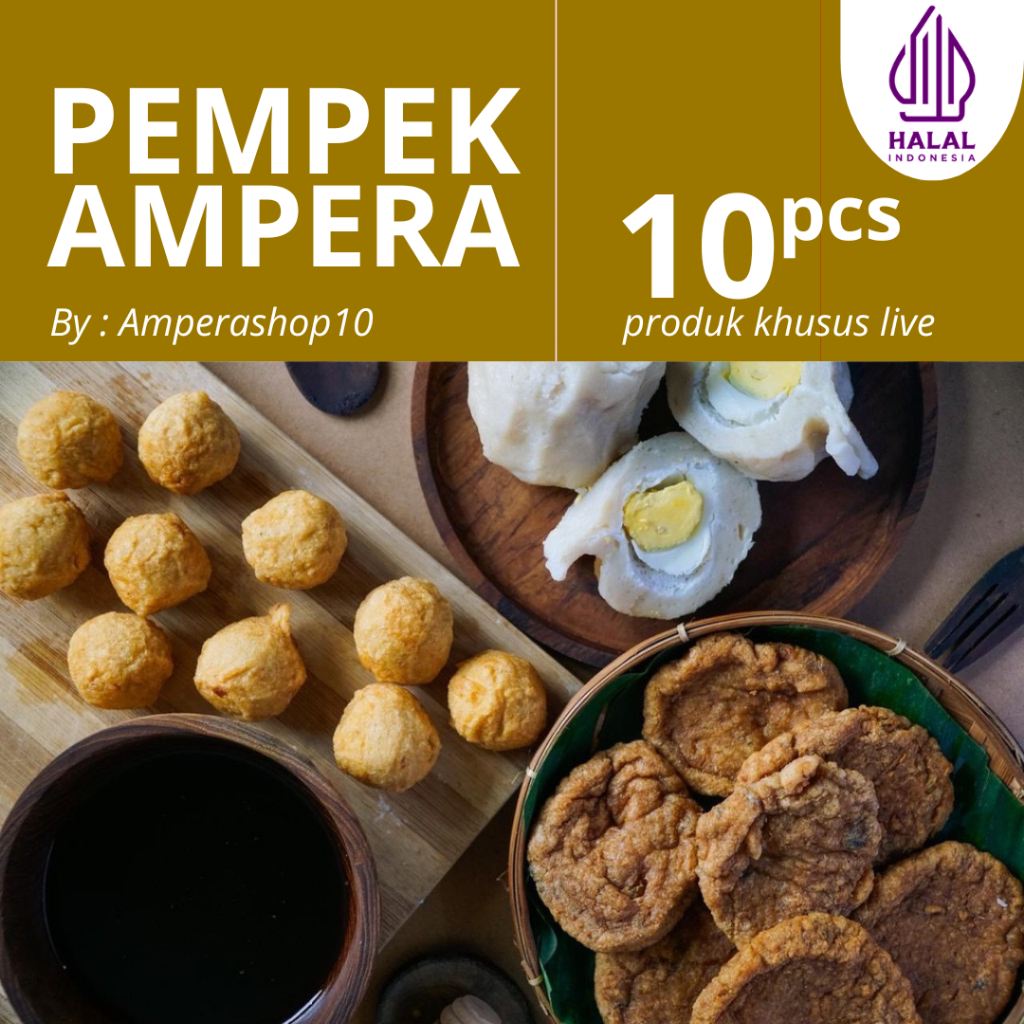 

Pempek Palembang Asli Paket 10pcs Ampera