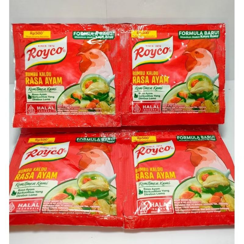 

Royko Ayam & Sapi - Bumbu Penyedap Rasa Lezat, 1 Receng isi 12 pcs