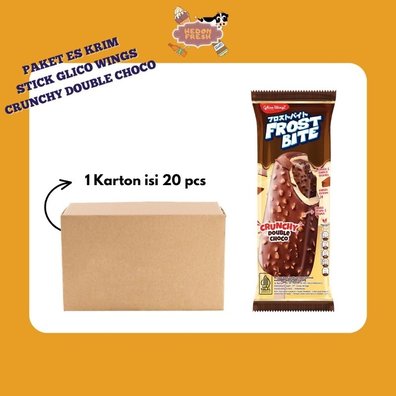 

Paket Es Krim Stik Glico Wings Frostbite Crunchy Double Choco