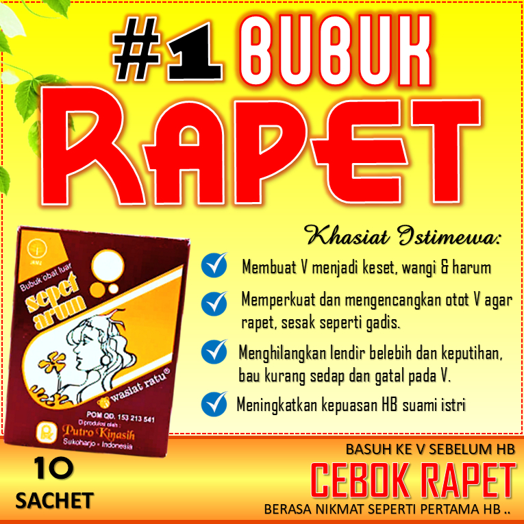 BERKAH TOP HERBAL| Cebok Bubuk Rapet Sepet Arum pengharum V Madura Empot Ayam Sepet Asli Madura Meng