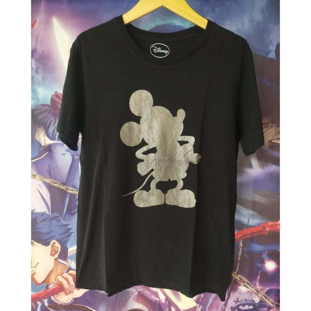 Disney's Mickey Mouse Print Official Cartoon Tee Kaos Tshirt Original Second Merch Japan Korea Brand