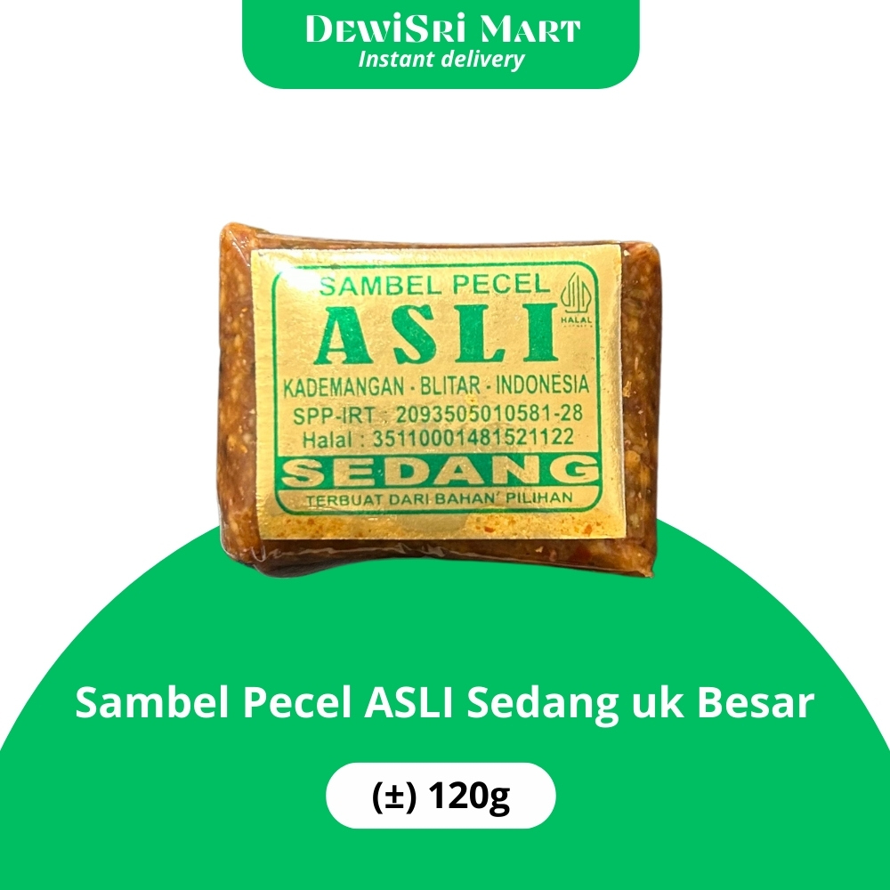 

Sambel Pecel Asli Sedang Uk Besar 120gr - Dewi Sri Mart