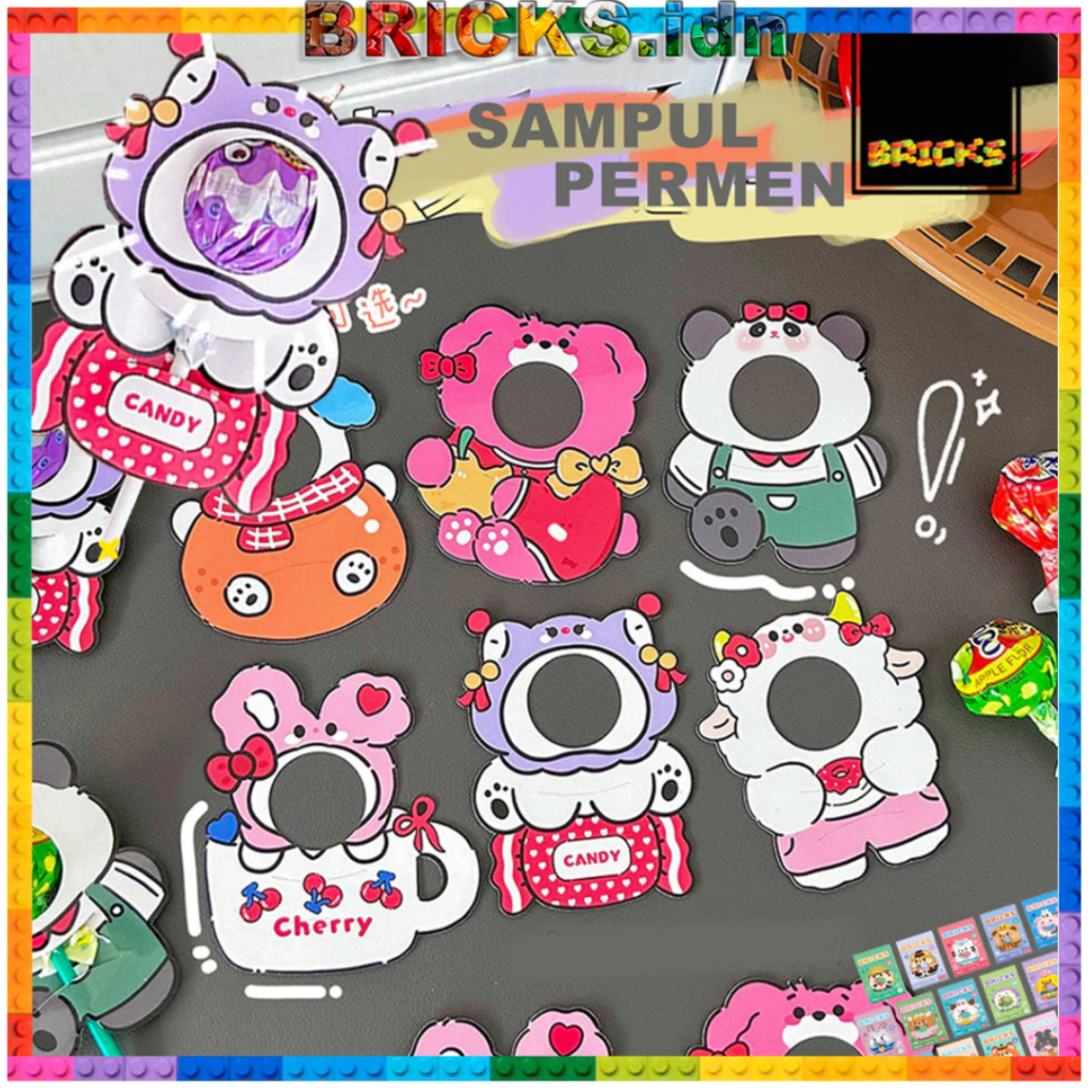 

Kertas Permen / Sampul Permen Tempat Permen Lucu Gift Greeting Card Lollipop ST23