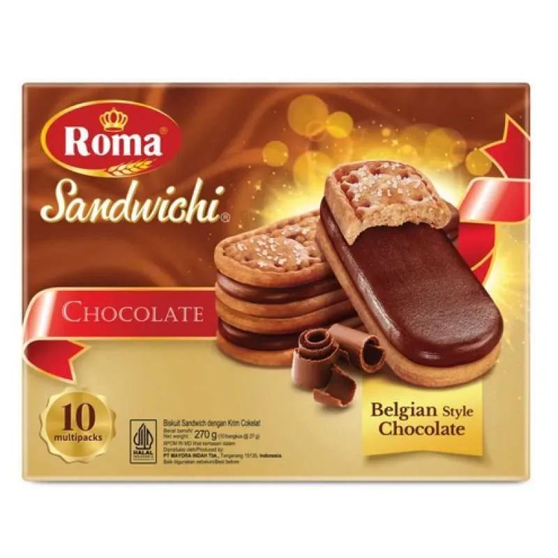 

Roma Sandwich Box Love Coklat 8x12x20gr