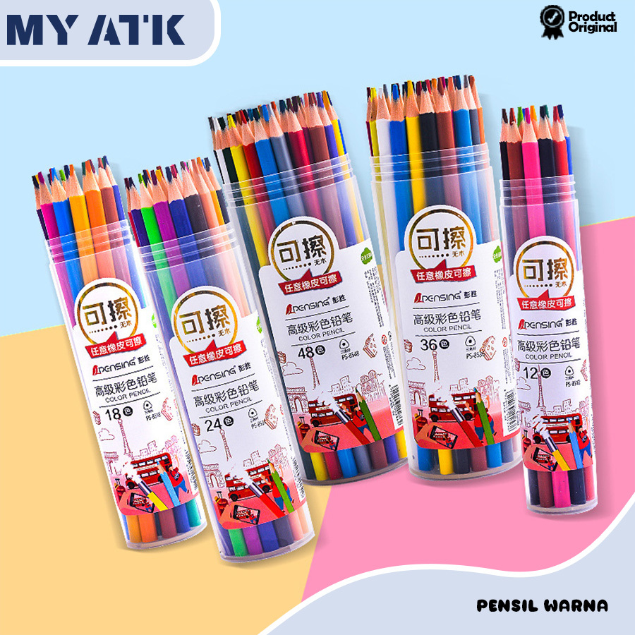 

Pensil warna bisa dihapus/ Erasable colored pencil 24/36/48 warna