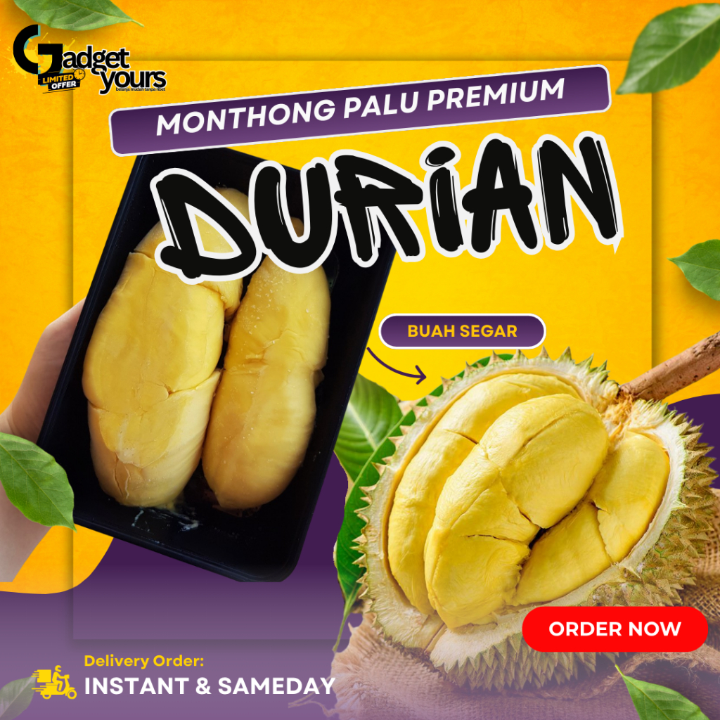 

Durian Montong Premium Palu / Durian Monthong Parigi Garansi Manis 500gr