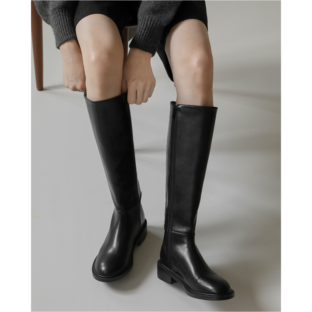 SAPPUN Bomir Round Long Boots (4cm) | SAPPUN