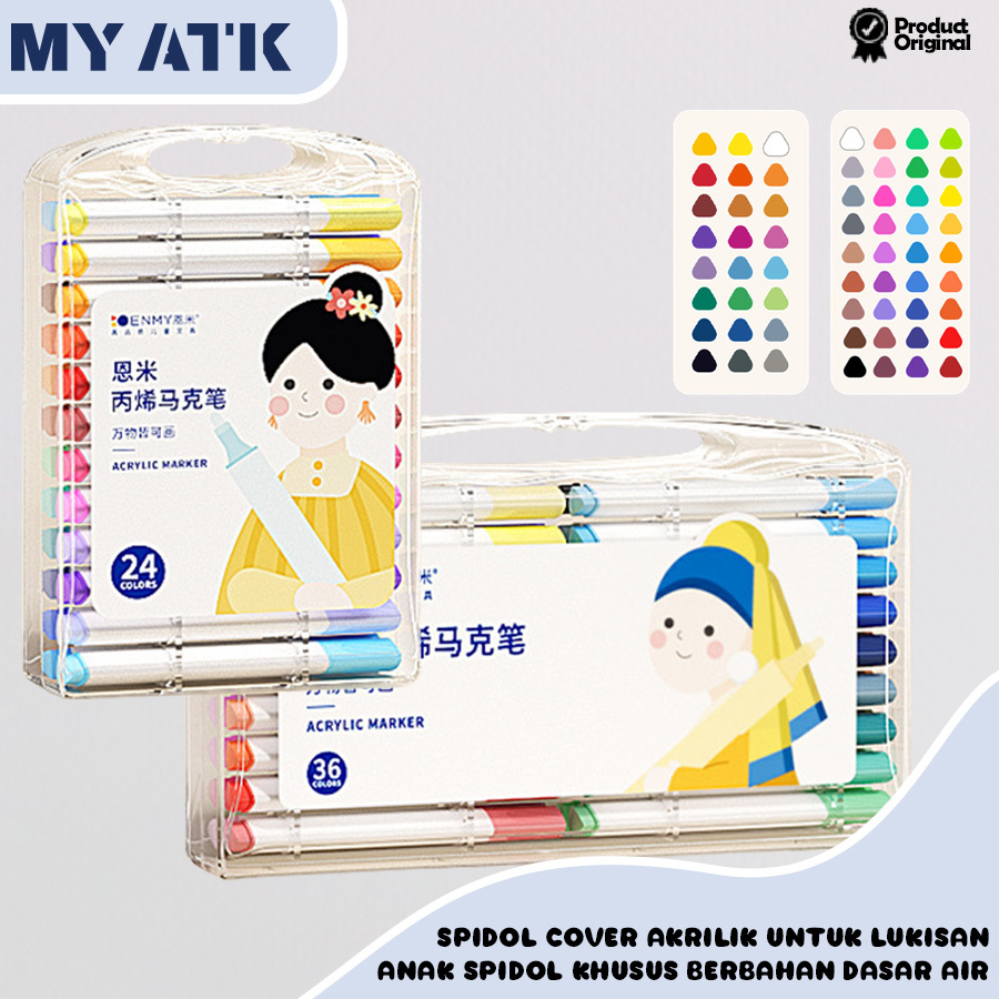 

Acrylic Marker Pen Set Spidol 24 36 Warna/ Spidol Sketsa Sketch Marker