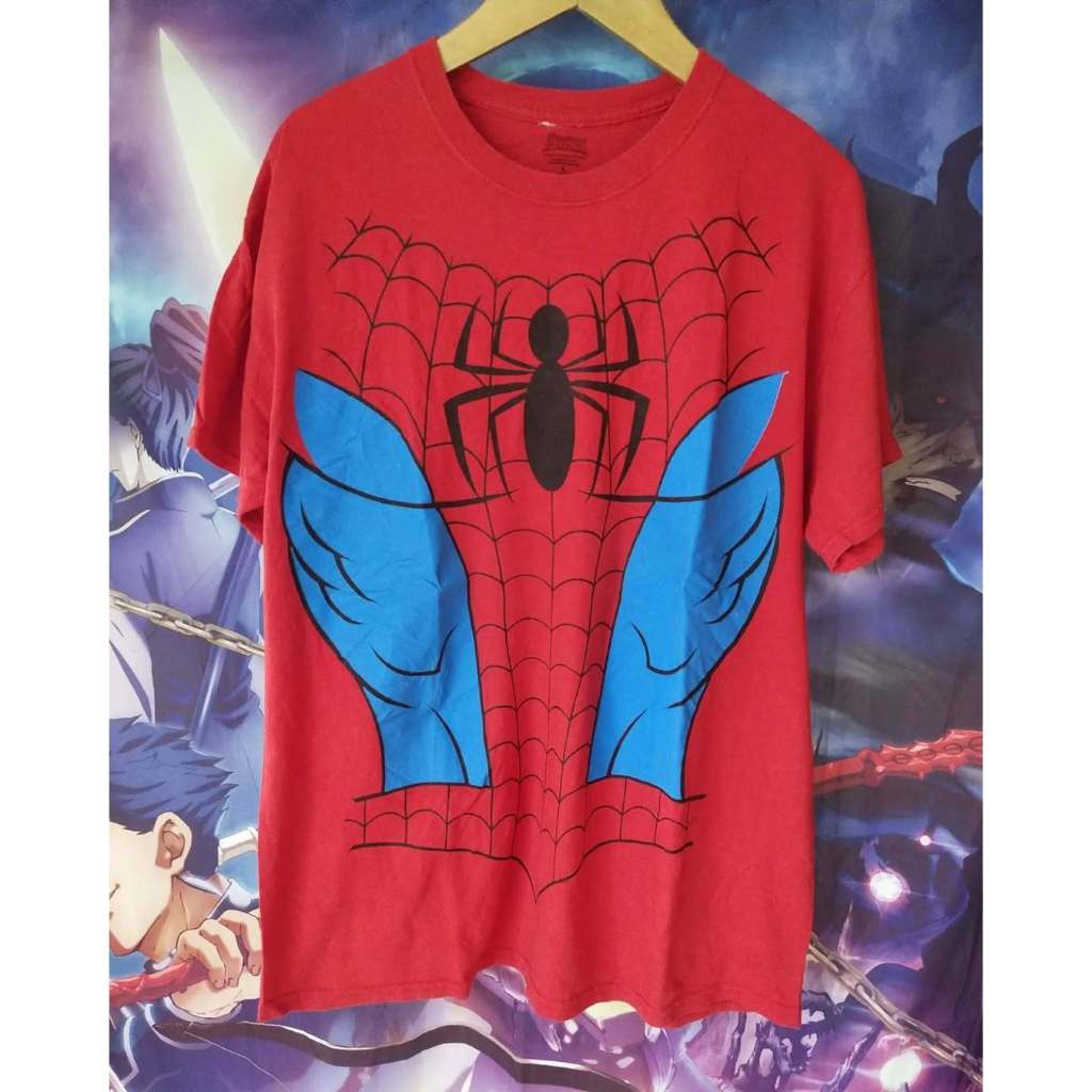 Spider-sense Spiderman Costume Art Big Print Official Super Hero Tee Kaos Tshirt Original Second Mer