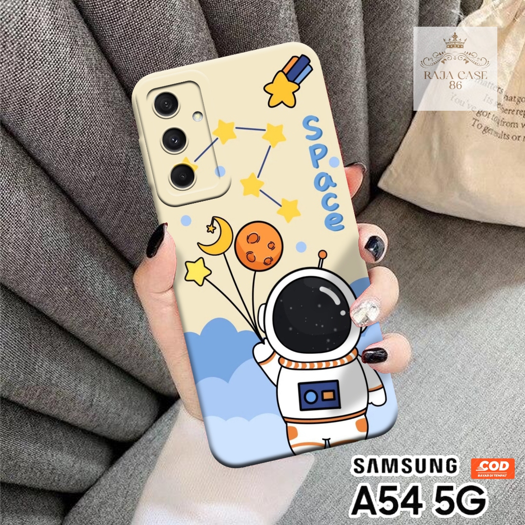 Softcase Samsung A54 5G - Rajacase - Case Samsung A54 5G - Motif Case Astronot - Case Samsung A54 5G