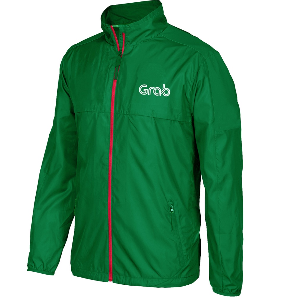 Diskon!!! Jaket windbreakers kasual grab grabbike grabfood premium jaket taslan distro driver ojol g
