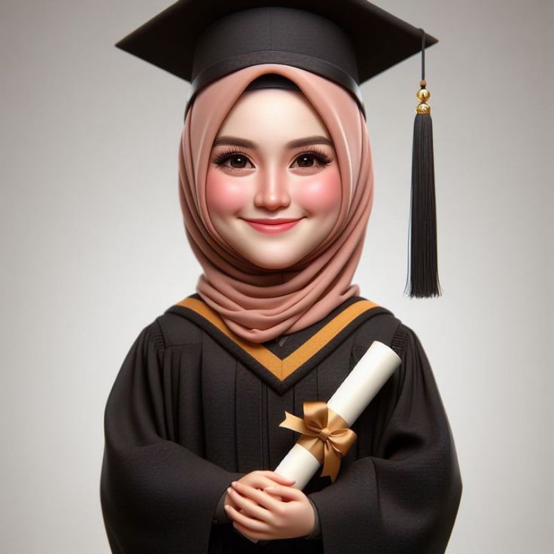 jasa edit foto wisuda karikatur