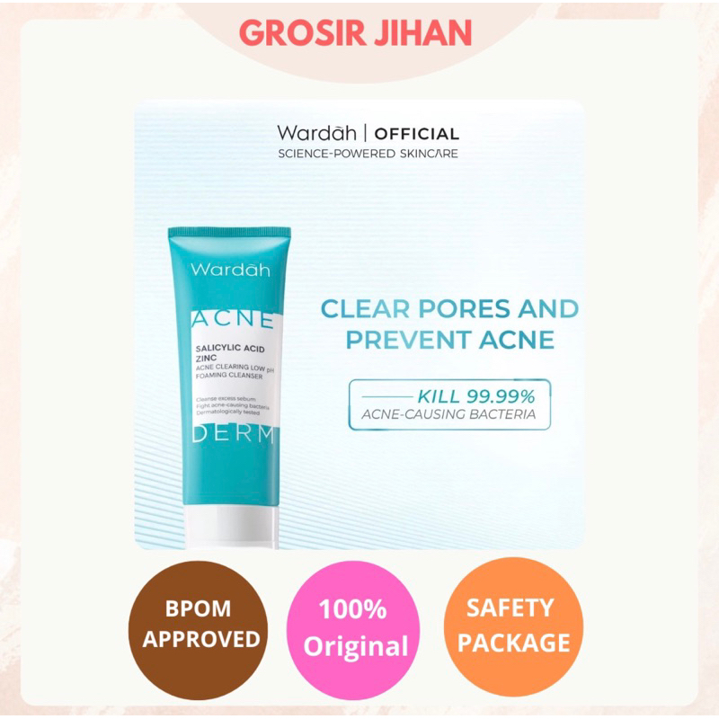 Wardah acnederm pure foaming cleanser