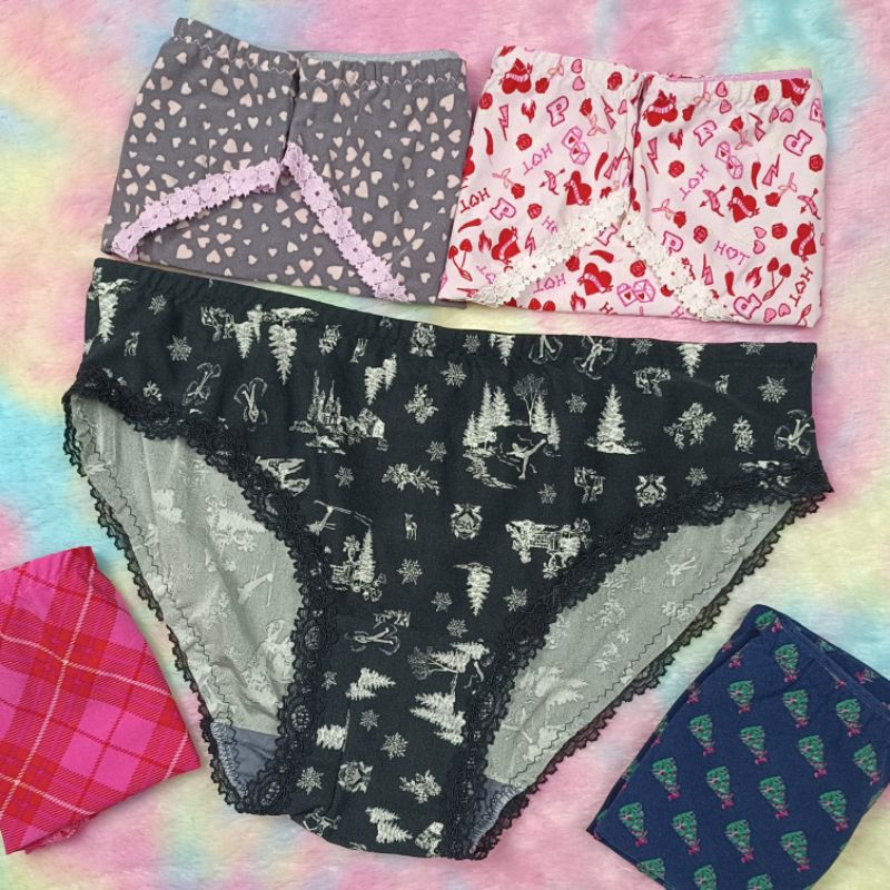 Celana Dalam Wanita Dewasa 3 Pcs Motif Renda CD Perempuan Viral