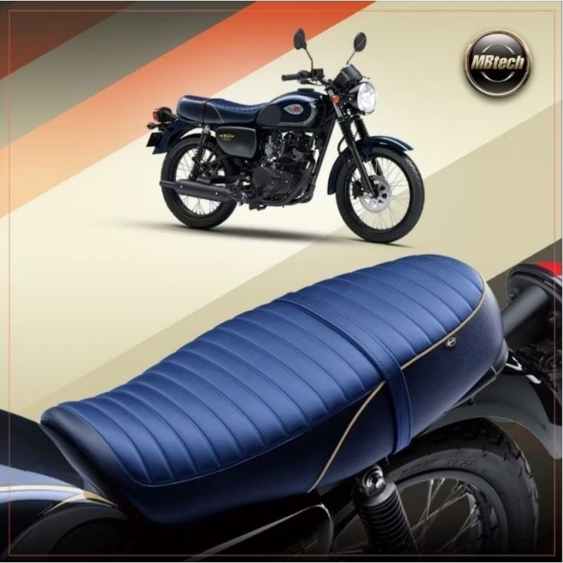Cover Kulit Sarung Jok Motor Kawasaki W175 Caferacer Mbatech