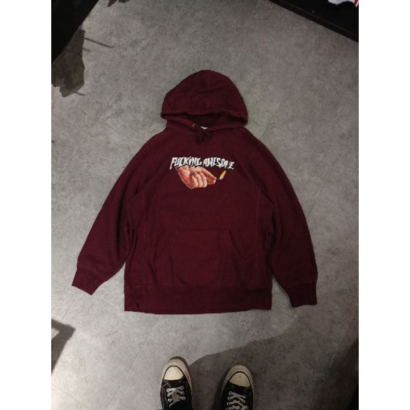 Hoodie Fucking Awesome Pyro Maroon Original Second / Bekas