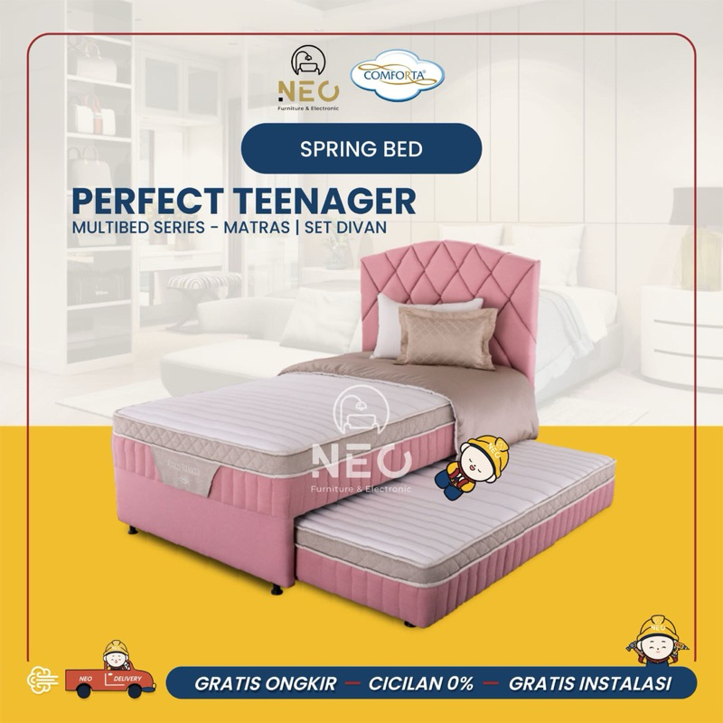NEO - SPRINGBED COMFORTA PERFECT TEENAGER LATEX 2IN1  BED SORONG TARIK  BED ANAK | SET DIVAN RANJANG