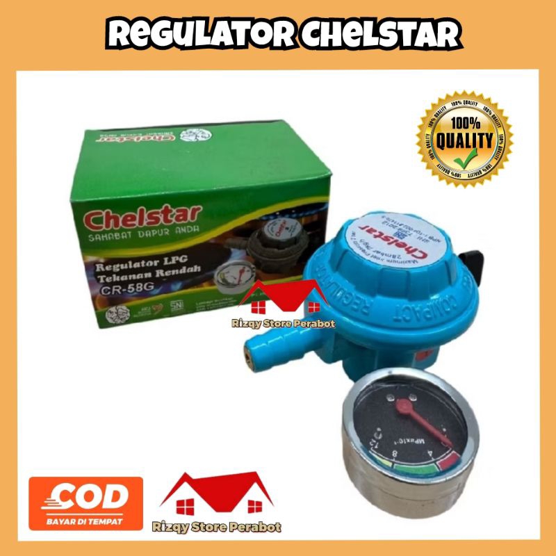 Regulator Chelstar CR-58 G Meteran/ Regulator Gas LPJ Meteran Murah/ Regulator Murah