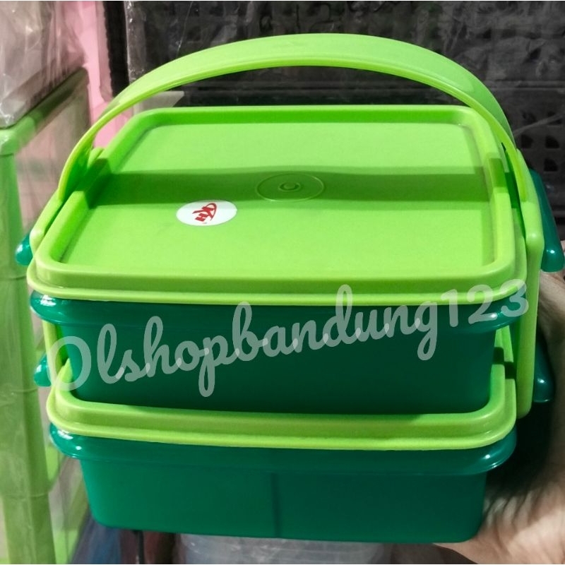 Rantang 2 Susun / Rantang Plastik Jerami Tempat Makan (Bukan Tupperware Ya)