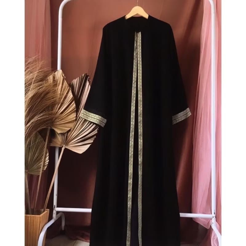 NEW  Gamis Abaya Rendah Emas Trend Lebaran 2025 Bahan Rayon Twile Premium//Abaya Remaja Dewasa Gamis