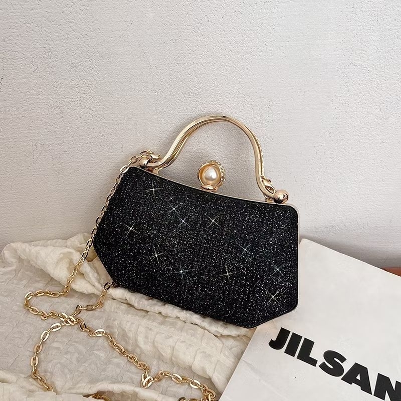 Tas Pesta Hitam Glossy ( Preloved )