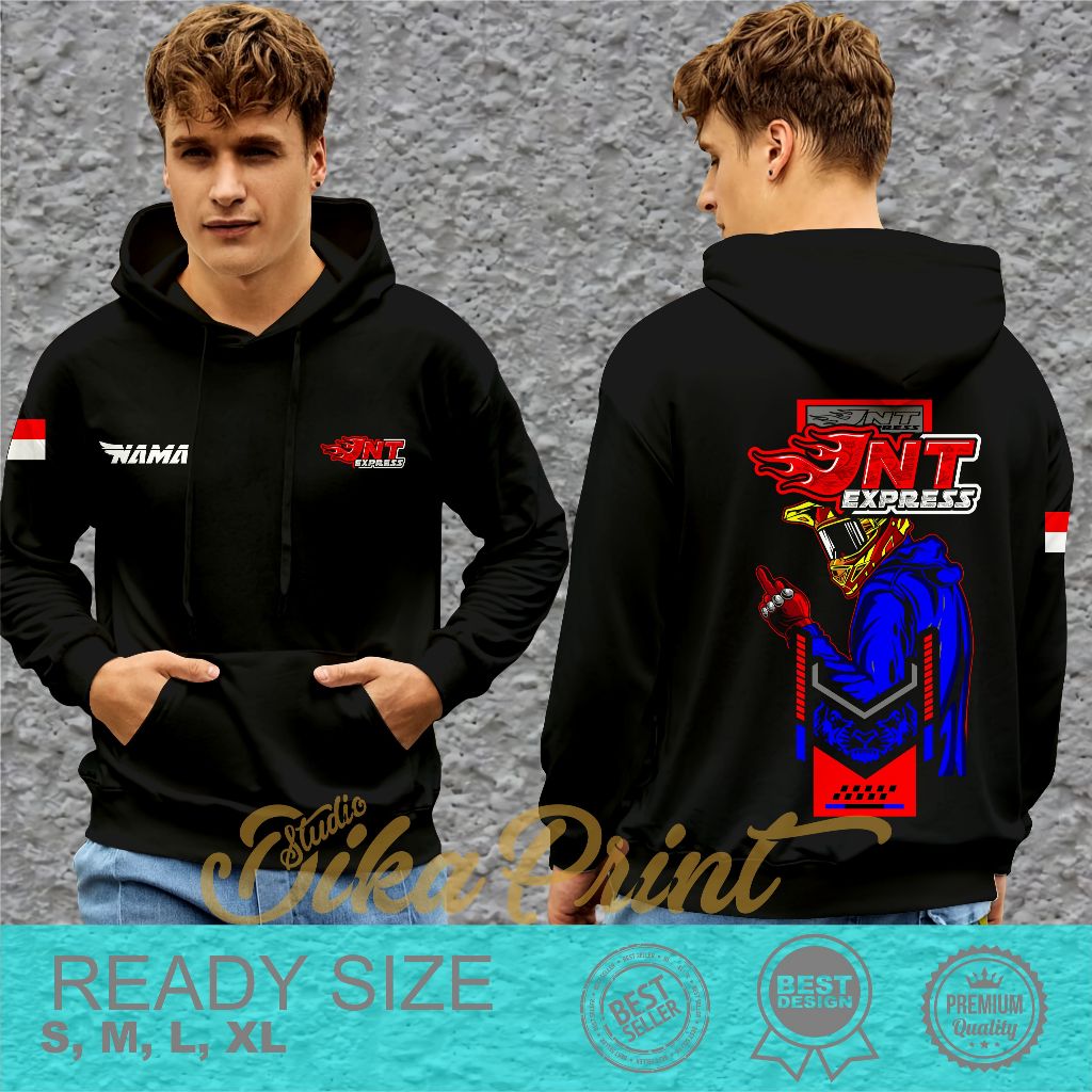 Jaket Hoodie JNT Express Indonesia Bahan Nyaman Dan Adem Volume 1
