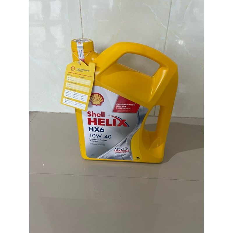 Oli Shell Helix HX6 SAE 10W-40 (4L) Ori Garansi 100%