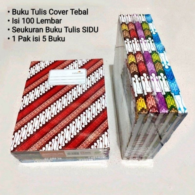 

1 Pak Buku Kwarto 100 Lembar Isi 5 Pcs PAPERLINE