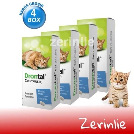 Paket 4 BOX Drontal Cat (1box isi 48) cocok utk grosir dan reseller