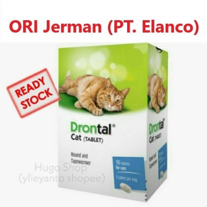 Drontal Cat 1 Box 96 butir ORI (Jerman) / drontal cat / obat cacing kucing