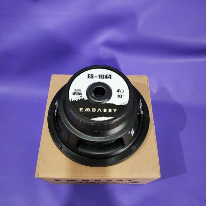 Subwoofer 10 inch embassy es-1044 double coil magnet besar